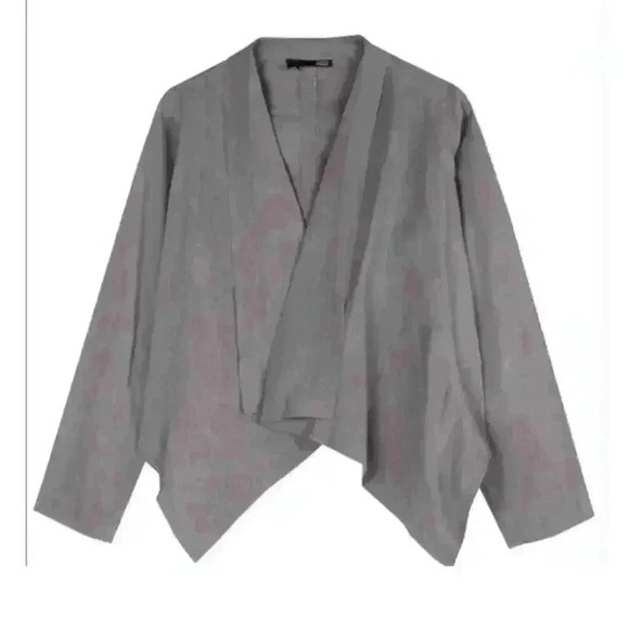 Eileen FIsher drape front viscose linen jacket Size XS - Picture 1 of 5